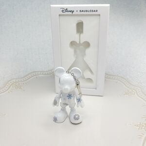 Baublebar × Disney Mickey Mouse Glitter White Snowflake Keychain Bag Charm